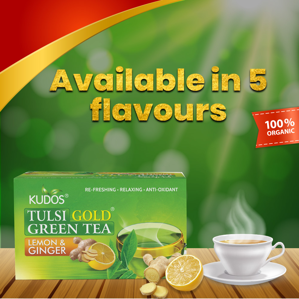 Tulsi Lemon & Ginger Green Tea (2g X 25tea Bag) - Image 2