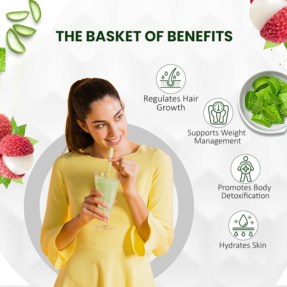 Aloe Vera Gold Juice - Litchi Flavour - Image 4