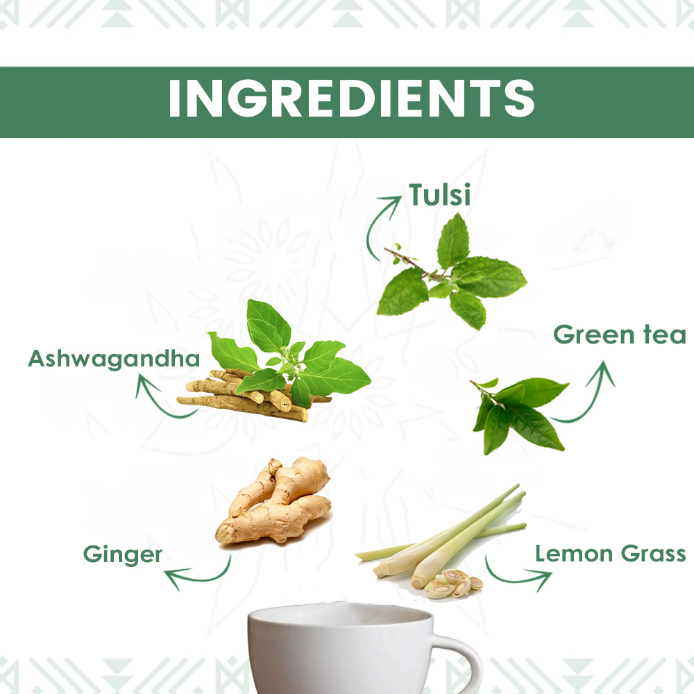 Tulsi Lemon & Ginger Green Tea (2g X 25tea Bag) - Image 5