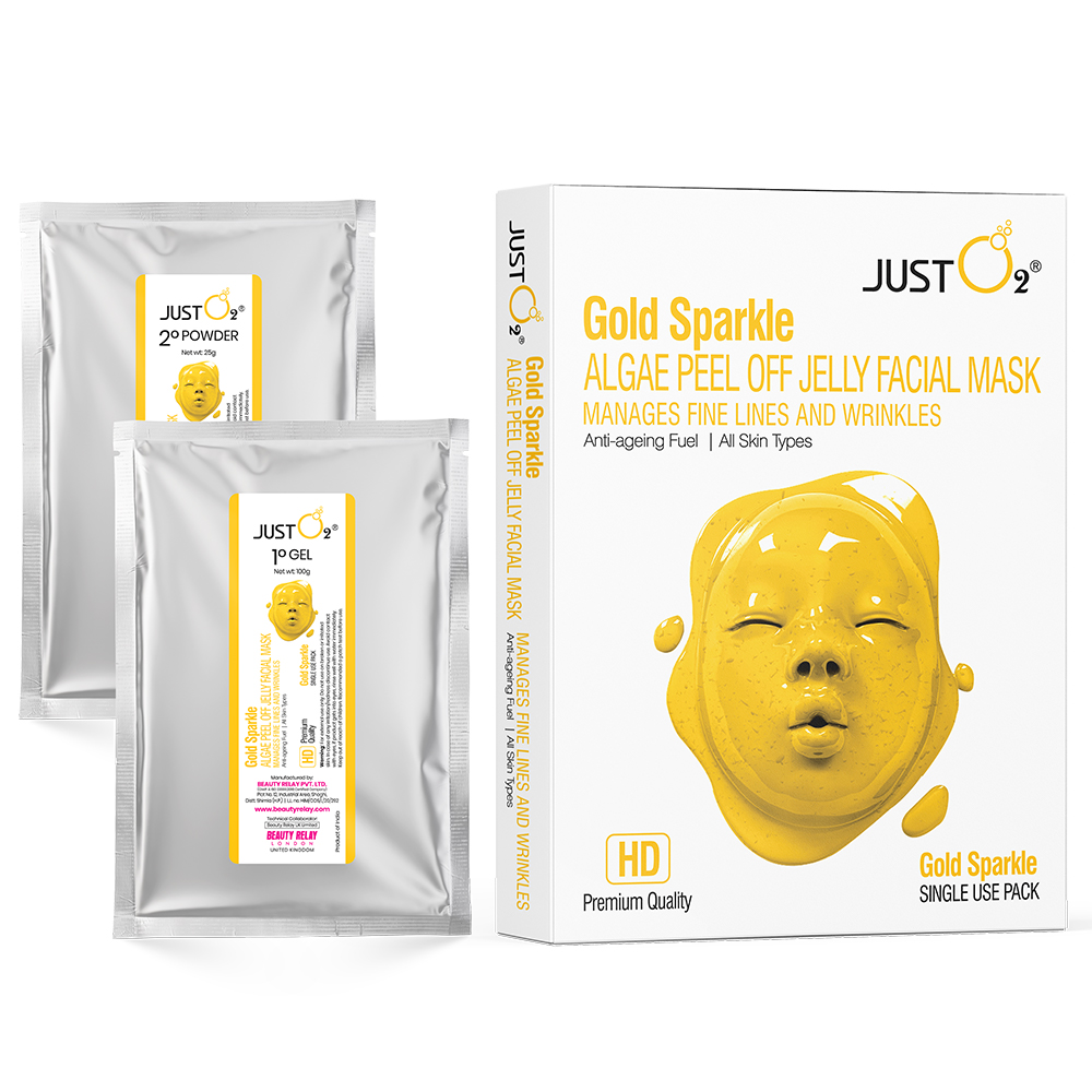Gold Sparkle Algae Peel Off Jelly Facial Mask - Image 3