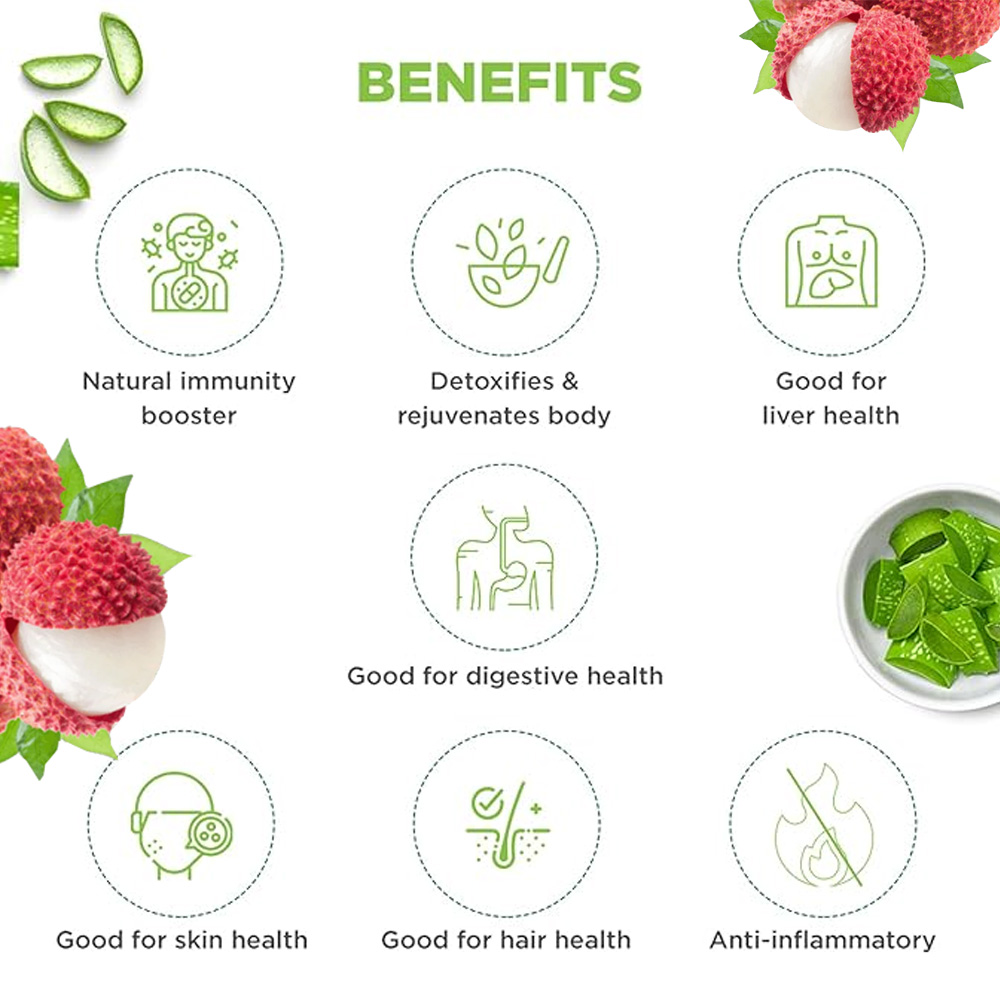 Aloe Vera Gold Juice - Litchi Flavour - Image 7