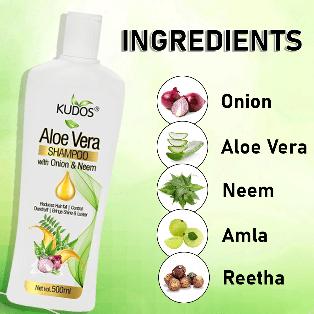 Aloe Vera Shampoo With Onion & Neem - Image 3